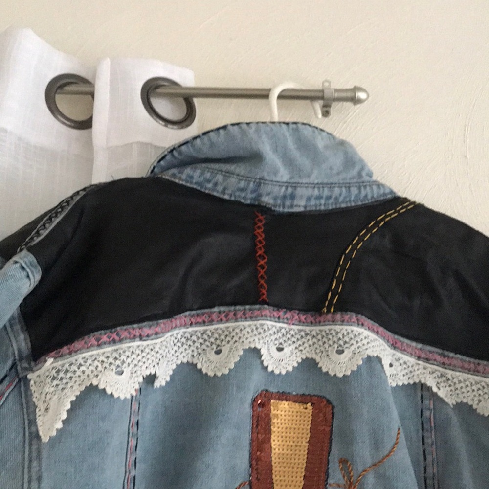 Hand Embroidered Jean Jacket - Picture 8 of 8